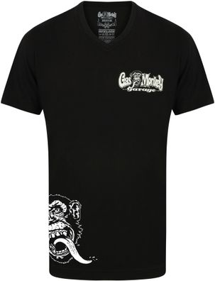 Gas Monkey Garage T-Shirt Side Monkey Black