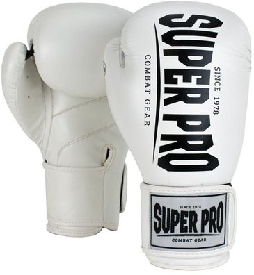 Super Pro Combat Gear Champ Boxhandschuhe Weiß/Schwarz