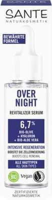 Sante 3x Overnight Revitalizer Serum mit Bio-Olive, Hyaluron & Bio-Aloe Vera 30ml