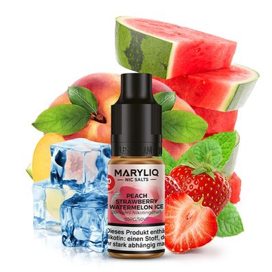 Maryliq - Peach Strawberry Watermelon Ice - Nikotinsalz Liquid