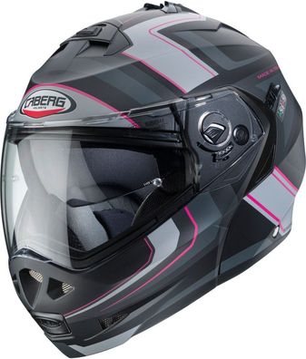 Caberg Motorrad Klapphelm Duke II Tour Matt Schwarz/Anthrazit/Fuchsia