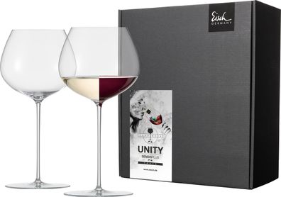 EISCH 2 Burgundergläser 522/1 i. Geschenkkarton Festivity UNITY Sensisplus 25224010