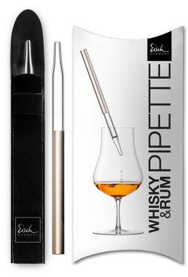 EISCH Whisky/Rum Pipette 999/3 platin im Geschenkkarton Gentleman 86599903