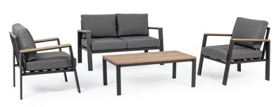 Lounge 4er Set Belmar Aluminium Anthrazit