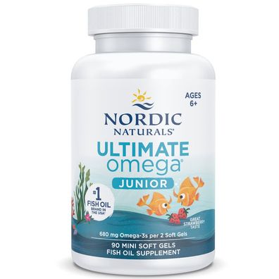 Nordic Naturals, Ultimate Omega Junior, 680 mg Omega-3, Erdbeere, 90 Mini-Weichkap