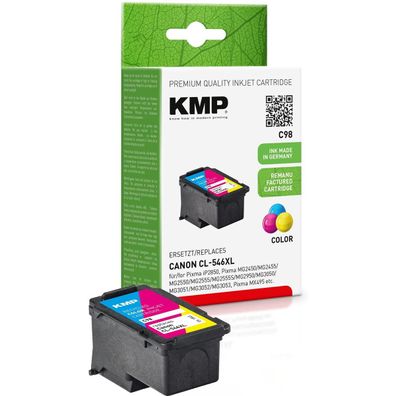 KMP 1563,4030 KMP C98 Tintenpatrone color kompatibel mit Canon CL-546 XL