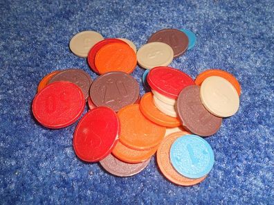 verschiedene Münzen Chip für Kaufmannsladen - Minimarkt