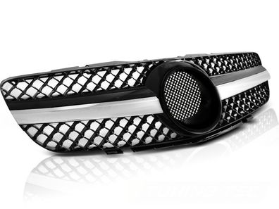 Grill Mercedes SL R230 01-06 CL63 STIL Schwarz CHROM