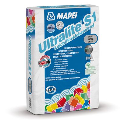 MAPEI Ultralite S1 Leichtflexklebemörtel Grau 15kg