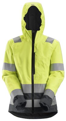 Snickers Damen AllroundWork Hi-Vis wasserdichte Shell Arbeitsjacke, Kl. 2/3, EN 20