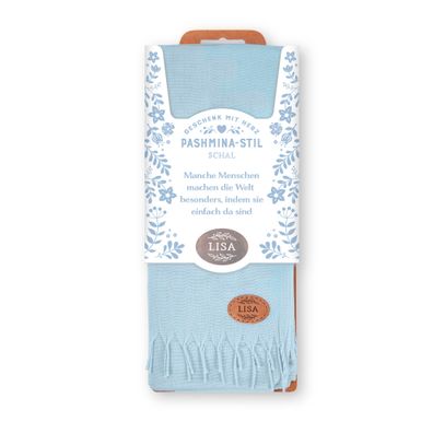 Tuch Schal Damen personalisiert m. Namen oder Monogramm in Pastelltönen 70x200cm/ Li