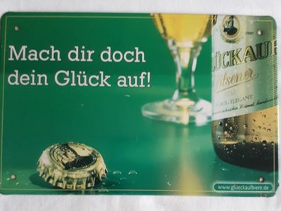 Blechschild Glückauf Pilsener