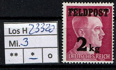 Los H23320: Deutsches Reich Feldpost Mi. 3 *