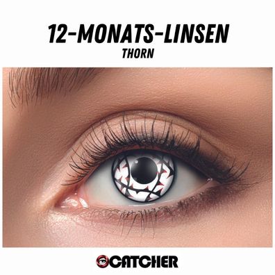 12 Monatslinse Thorn Schwarz Weiß Motivlinse