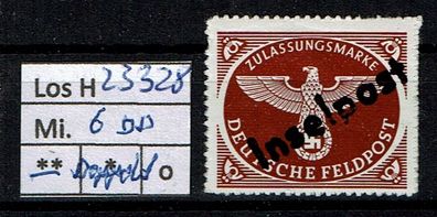 Los H23328: Deutsches Reich Feldpost Mi. 6 * * DD ?, als Lückenfüller