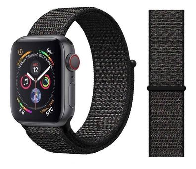 Original Apple Sport Loop Armband 38/40/41mm MQVX2ZM/A Black Sehr Gut