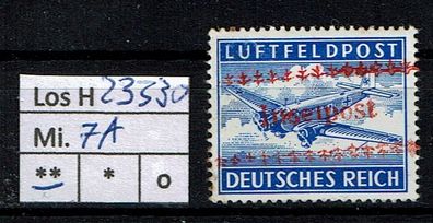 Los H23330: Deutsches Reich Feldpost Mi. 7 A * *