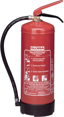 Pulverfeuerlöscher PD 6 G A 6kg m. Dauerdruck Brandkl.34 A 233 B C m. Wandh. GLORIA