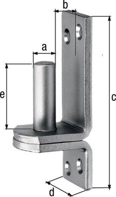 Kloben auf Platte 13x10mm VA GAH