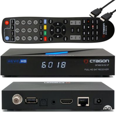 Octagon SFX6018 S2 + IP - H.265 HEVC 1x DVB-S2 HD E2 Linux Smart Sat Receiver mit