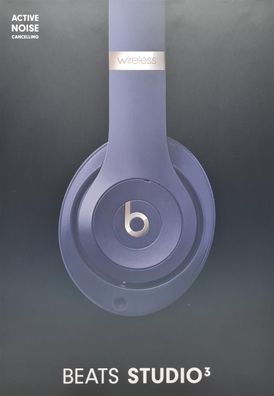 Beats Studio3 Over-Ear Bluetooth Kopfhörer mit Aktivem Noise-Cancelling - Blau