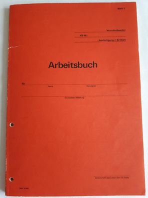 DDR NVA Arbeitsbuch