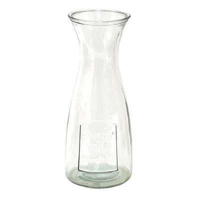 Clayre & Eef Karaffe Ø 10x27 cm Glas Farm Fresh (Gr. Ø 10x27 cm / 1100 ml)