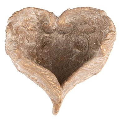 Clayre & Eef Blumentopf 23x25x10 cm Goldfarbig Stein (Gr. 23x25x10 cm)