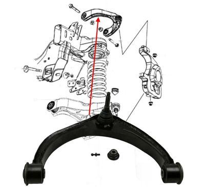 Querlenker vorne oben links RAM 1500 Bj:09-24 2WD & 4WD (Gen.4)