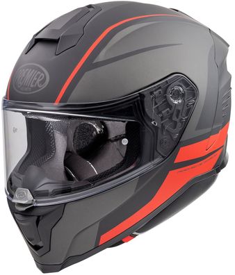 Premier Integralhelm Hyper DE 17 BM Black/Grey/Red Matt