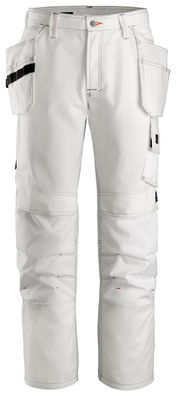 Snickers Maler Arbeitshose m. Holstertaschen, EN 14404 Weiß