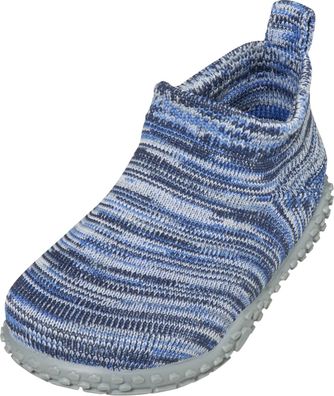 Playshoes Kinder Schuh Hausschuh Strick Blau