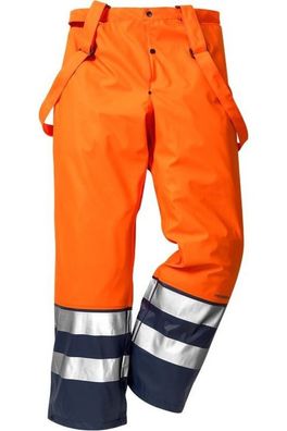 Fristads Warnschutz-Hose High Vis Regenhose Kl. 2 2625 RS Warnschutz-Orange/Marine