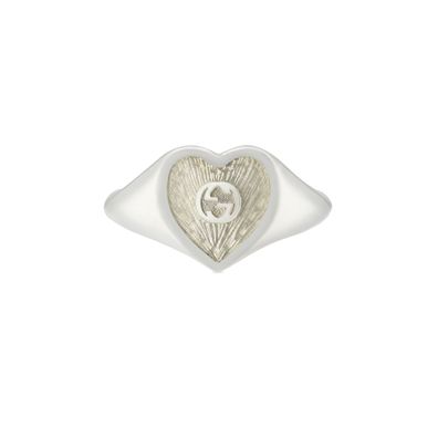 Gucci – YBC645544003 – Gucci Herzring mit Herzmotiv aus Sterlingsilber und Emaille