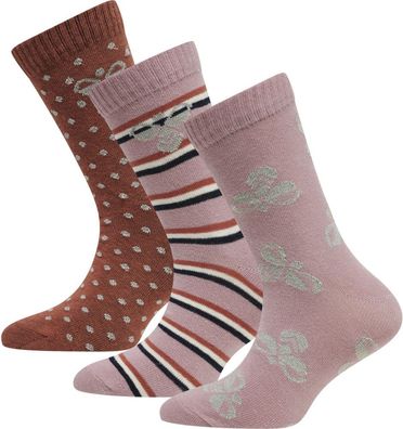 Hummel Kinder Socke Alfie Sock 3-Pack Copper Brown