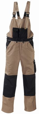 teXXor Canvas Latzhose Amazonas Khaki/Schwarz