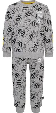 Hummel Kinder Trainingsanzug Maya Aop Crewsuit Grey Melange