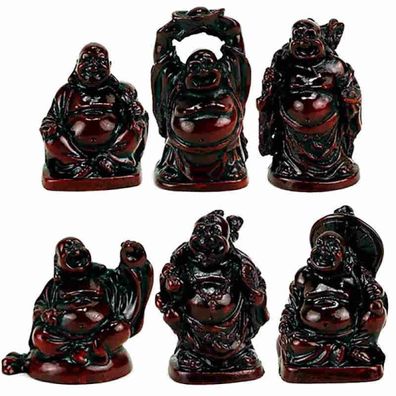 Figuren Set Buddah Glück Mönche 6 Stück