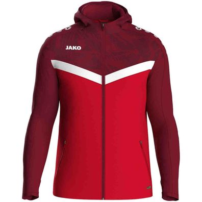 JAKO Kapuzenjacke Iconic rot/weinrot