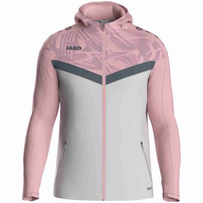 JAKO Kapuzenjacke Iconic soft grey/dusky pink