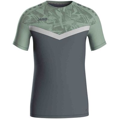 JAKO T-Shirt Iconic, anthra light/mintgrün/soft gre