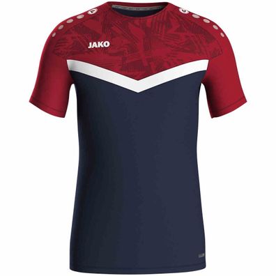 JAKO T-Shirt Iconic, marine/chili rot