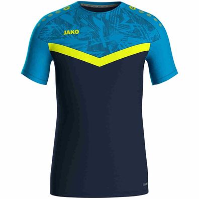 JAKO T-Shirt Iconic, marine/JAKO blau/neongelb