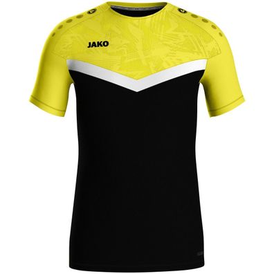 JAKO T-Shirt Iconic, schwarz/soft yellow