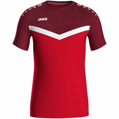 JAKO T-Shirt Iconic, rot/weinrot