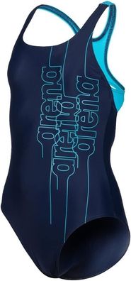 arena Mädchen Sport Badeanzug Graphic Swim Pro Back, 005115, 152, Navy-martinica