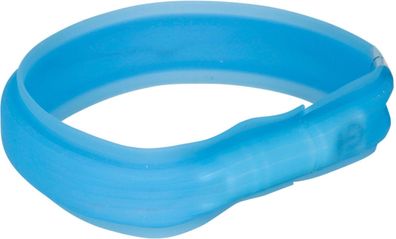 Trixie Flash Leuchtband USB extra breit blau