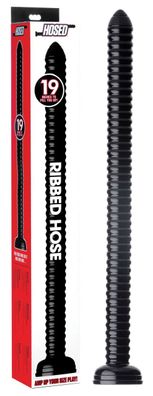 HOSED Ribbed Hose 19' Dildo black