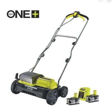 RYOBI 18 V ONE+ Brushless Akku-Vertikutierer RY18SFX35A-240, 35 cm inkl. 2x 4,0