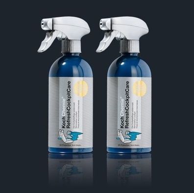 2 Stück Koch Chemie RefreshCockpitCare Cockpitpflege seidenmatt je 500 ml